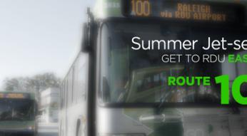 Summer Jet-settin'? Get to RDU easy with Route 100.